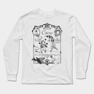 Circus Poster with cute animal clowns Long Sleeve T-Shirt